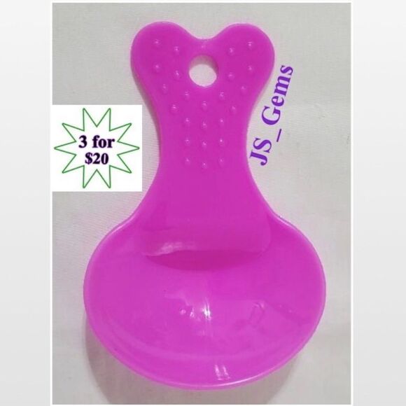 New Without Tags 6 Pink Pet Food Scooper Spoons - Picture 1 of 15